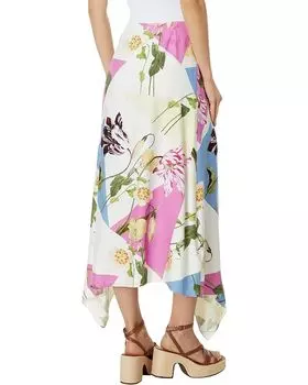 Юбка Ted Baker Saphiya Midi Skirt with Asymmetric Panel, белый