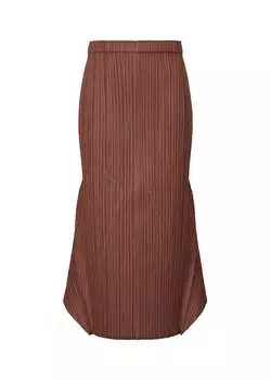 Юбка thicker bottoms 2 Pleats Please Issey Miyake, коричневый