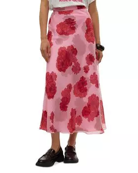 Юбка Thilda Teora Vero Moda, розовый