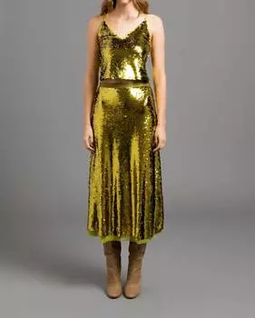 Юбка Tiny Dancer в цвете авокадо Le Superbe, цвет avocado shine