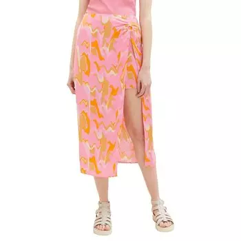Юбка Tom Tailor Midi Wrap, розовый