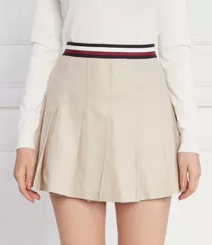 Юбка Tommy Hilfiger GLOBAL STP PLEATED, бежевый