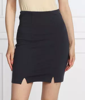 Юбка Tommy Jeans облегающая с разрезами, темно-серый