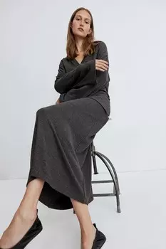 Юбка тонкой вязки H&M, серый