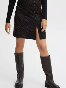 Юбка трапециевидной формы ihkate Ichi, коричневый