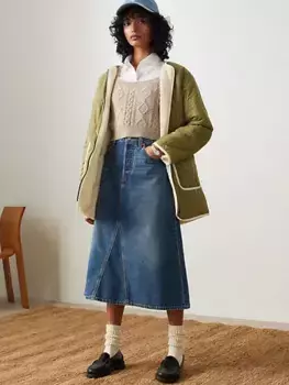 Юбка трапециевидной формы с высокой посадкой Levi's, цвет Mid Morning - Medium Wash