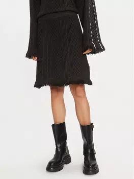 Юбка трапециевидной формы, свободного кроя Karen By Simonsen, черный