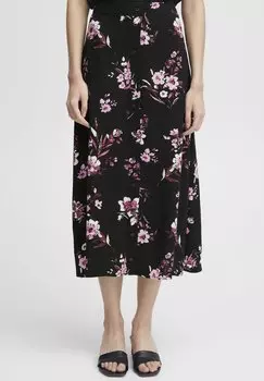 Юбка-трапеция b.young, цвет tawny port floral mix