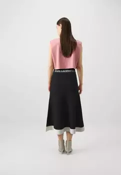 Юбка-трапеция FLARED SKIRT KARL LAGERFELD, черный