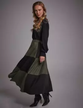 Юбка-трапеция Изумрудный Kayra