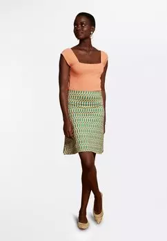 Юбка-трапеция King Louie с принтом, зеленый/бежевый