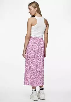 Юбка-трапеция Pctala Pieces, ярко-розовая
