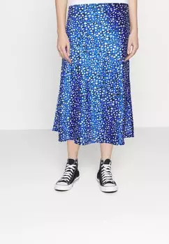 Юбка-трапеция Pieces, синий