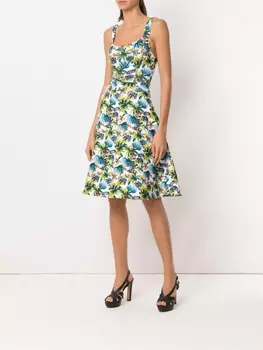 Юбка-трапеция с принтом Amir Slama, белый