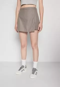 Юбка-трапеция Weekday, светло-серый