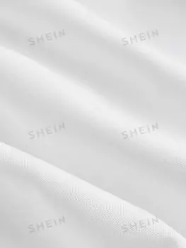 Юбка-трапеция винтажная Shein Mod с кружевным подолом, белый