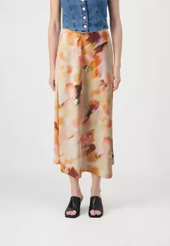 Юбка-трапеция YASPELLA MIDI SKIRT YAS, розовый