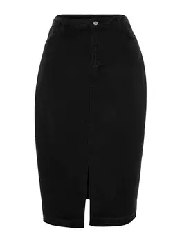 Юбка Trendyol Curve, черный деним