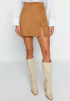 Юбка Trendyol, цвет camel