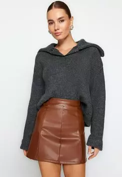 Юбка Trendyol, коричневый