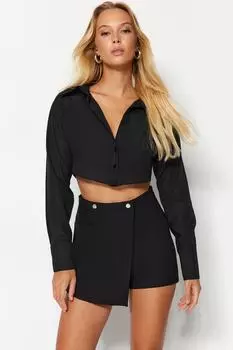 Юбка Trendyol короткая с черными кнопками