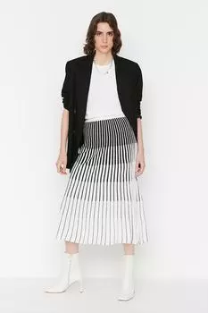 Юбка Trendyol с цветовыми блоками, экрю