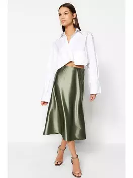 Юбка trendyol, зеленый