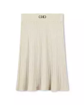 Юбка трикотажная для девочки с металлической пластиной на талии Michael Kors, золотой