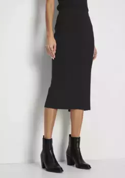 Юбка трикотажная HECHTER PARIS, прямого кроя, черный