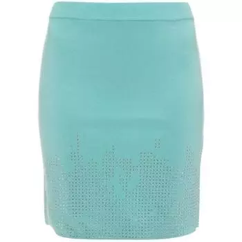 Юбка turquoise studded mini skirt J.W. Anderson, синий