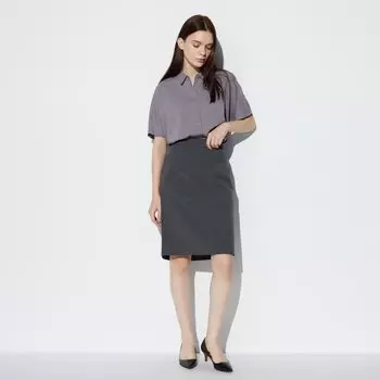 Юбка Uniqlo Stretch, серый