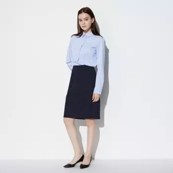 Юбка Uniqlo Stretch, темно-синий