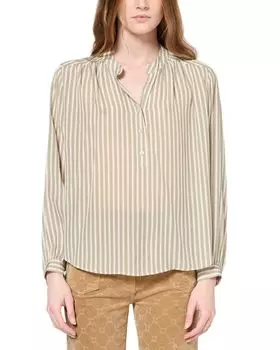 Юбка Unyka в полоску Gerard Darel, коричневый/бежевый