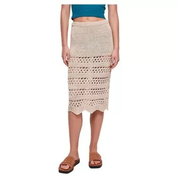 Юбка Urban Classics Crochet Midi, бежевый