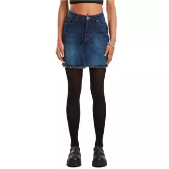 Юбка Urban Classics Heavy Mini denim skirt, синий