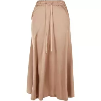 Юбка Urban Classics Satin Mid Waist Midi, бежевый