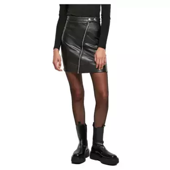 Юбка Urban Classics Synthetic Leather Biker short skirt, черный