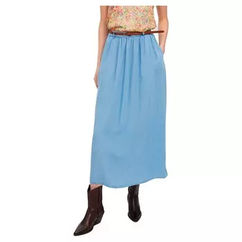 Юбка Vero Moda Lina Ankle Belt High Waist Long, синий