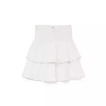 Юбка Vero Moda Natali Smock high waist short skirt, белый