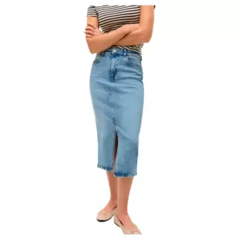 Юбка Vero Moda Natalie denim skirt, синий