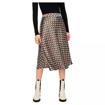 Юбка Vero Moda Xara long skirt, коричневый