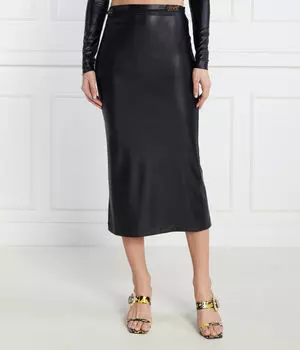 Юбка Versace Jeans Couture из экокожи, черный