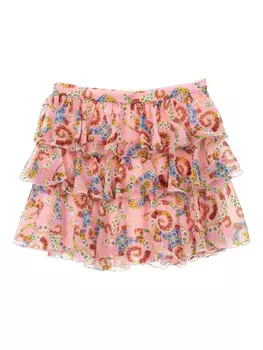 Юбка Versace Kids Geo Poly Barocco Flower, розовый