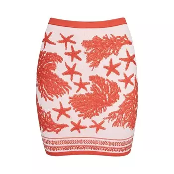 Юбка Versace Sea Knit Mini Skirt, цвет Dusty Rose