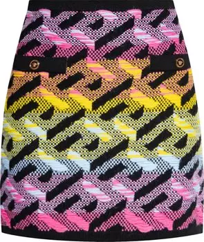 Юбка Versace Skirt With La Greca Motif 'Multicolor', разноцветный