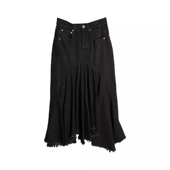 Юбка Vetements Denim Midi Skirt Black, черный