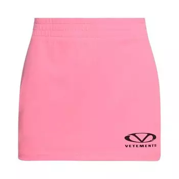 Юбка Vetements Oval Logo Mini Skirt Hot Pink, розовый