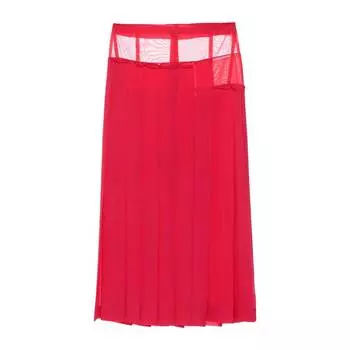 Юбка Victoria Beckham Midi, ярко-розовый
