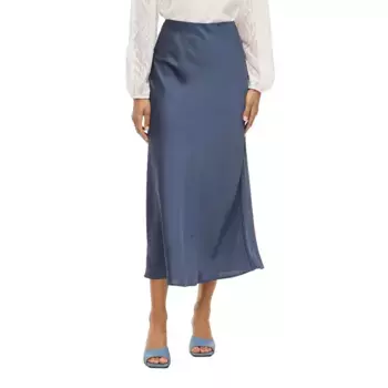Юбка Vila Ellette midi skirt, синий
