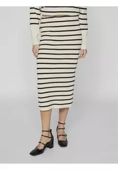 Юбка VILA ЮБКА ВИМАКА, береза/черный